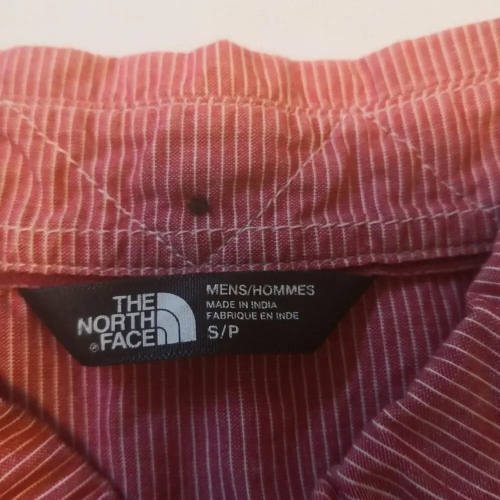 The North Face Red/White Short Sleeve Buttondown Shirt S Preppy Americana Unisex